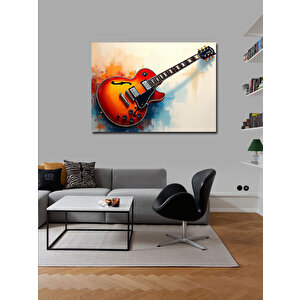 Kanvas Tablo Elektro Gitar Çizimi 50x70 cm