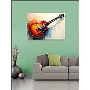 Kanvas Tablo Elektro Gitar Çizimi 50x70 cm