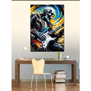 Kanvas Tablo İskelet Gitarcı 50x70 cm