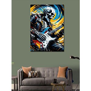 Kanvas Tablo İskelet Gitarcı 70x100 cm