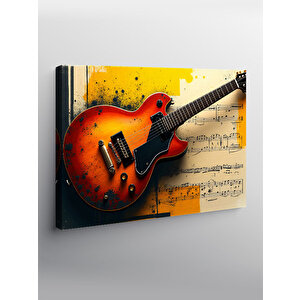 Kanvas Tablo Akustik Gitar Tasarımı 50x70 cm