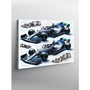 Kanvas Tablo Teknik Formula 1 Araç Tasarımı 70x100 cm