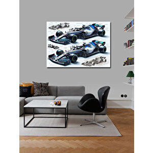 Kanvas Tablo Teknik Formula 1 Araç Tasarımı 70x100 cm