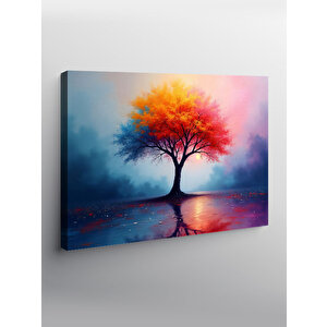 Kanvas Tablo Sonbaharda Yalnız Ağaç 70x100 cm