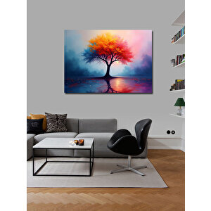 Kanvas Tablo Sonbaharda Yalnız Ağaç 70x100 cm
