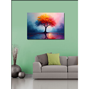 Kanvas Tablo Sonbaharda Yalnız Ağaç 70x100 cm