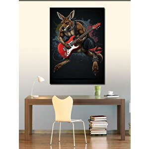 Kanvas Tablo Gitar Çalan Kanguru 50x70 cm