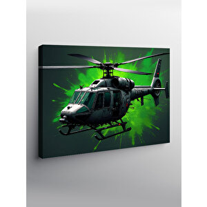 Kanvas Tablo Gece Helikopter Uçuşu 100x140 cm