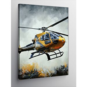 Kanvas Tablo Sarı Kurtarma Helikopteri 70x100 cm