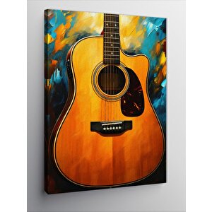 Kanvas Tablo Akustik Gitar 100x140 cm