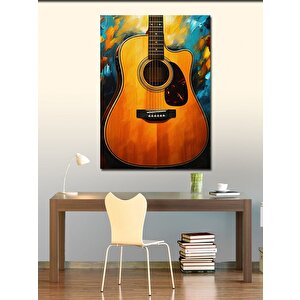 Kanvas Tablo Akustik Gitar 100x140 cm