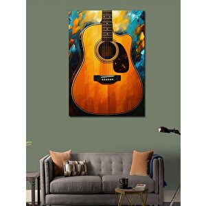 Kanvas Tablo Akustik Gitar 100x140 cm