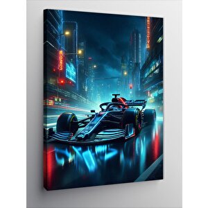 Kanvas Tablo Neon Formula 1 100x140 cm