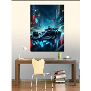 Kanvas Tablo Neon Formula 1 100x140 cm