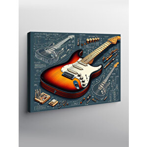 Kanvas Tablo Klasik Elektro Gitar 50x70 cm