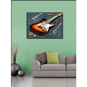 Kanvas Tablo Klasik Elektro Gitar 50x70 cm