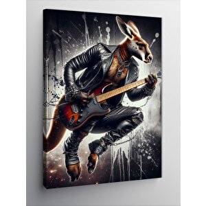Kanvas Tablo Gitar Çalan Kanguru 50x70 cm