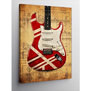 Kanvas Tablo Kırmızı Gitar 50x70 cm