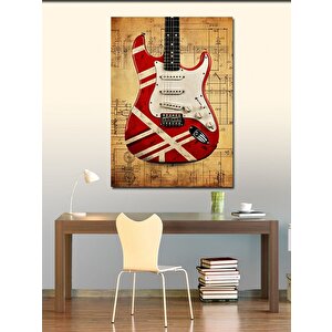 Kanvas Tablo Kırmızı Gitar 50x70 cm