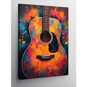 Kanvas Tablo Renkli Gitar 100x140 cm