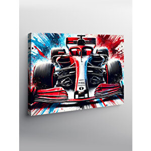 Kanvas Tablo Beyaz Formula 1 Aracı 70x100 cm