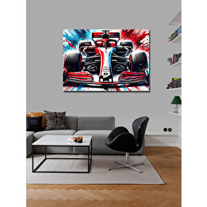 Kanvas Tablo Beyaz Formula 1 Aracı 70x100 cm