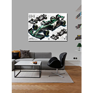 Kanvas Tablo Formula 1 Araç Planı 50x70 cm
