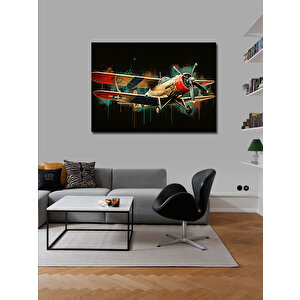 Kanvas Tablo Jet Uçağı Manevrası 100x140 cm