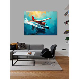 Kanvas Tablo Kırmızı Deniz Uçağı 70x100 cm