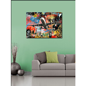 Kanvas Tablo Sokak Grafiti Uçak 50x70 cm