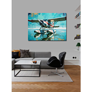 Kanvas Tablo Su Üzerinde Deniz Uçağı 100x140 cm