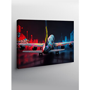 Kanvas Tablo Havada Yolcu Uçağı 70x100 cm