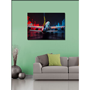 Kanvas Tablo Havada Yolcu Uçağı 70x100 cm