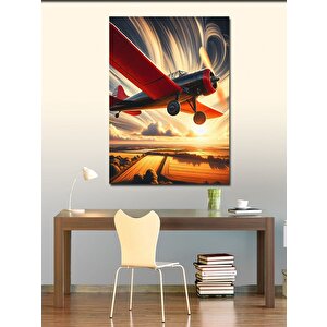 Kanvas Tablo Kırmızı Uçak 50x70 cm