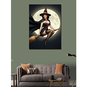Kanvas Tablo Uçan Cadı 100x140 cm