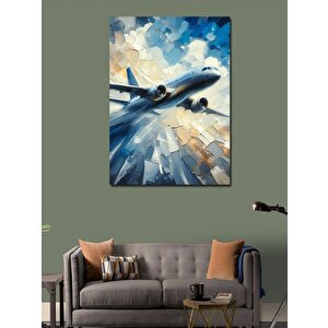 Kanvas Tablo Yükselen Uçak 100x140 cm