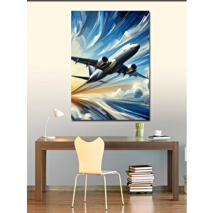 Kanvas Tablo Havalanan Uçak 100x140 cm