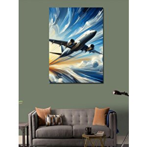 Kanvas Tablo Havalanan Uçak 100x140 cm