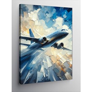 Kanvas Tablo Yükselen Uçak 50x70 cm