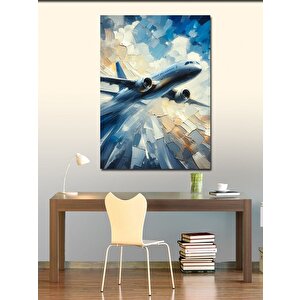 Kanvas Tablo Yükselen Uçak 70x100 cm