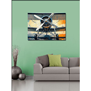 Kanvas Tablo Pervaneli Uçak Tasarımı 50x70 cm