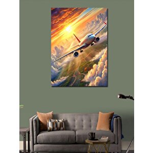 Kanvas Tablo Gökyüzünde Uçak 100x140 cm
