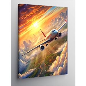 Kanvas Tablo Gökyüzünde Uçak 70x100 cm