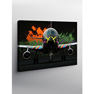Kanvas Tablo Grafiti Yolcu Uçağı 70x100 cm