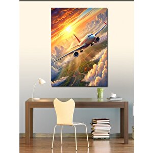 Kanvas Tablo Gökyüzünde Uçak 50x70 cm