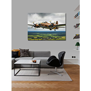 Kanvas Tablo Eski Pervaneli Uçak Uçuşu 100x140 cm