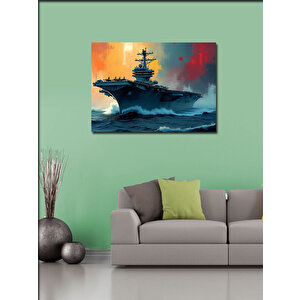 Kanvas Tablo Uçak Gemisi Denizde 70x100 cm