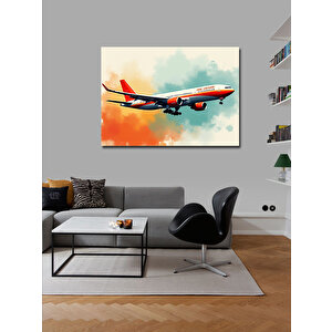 Kanvas Tablo Uçan Yolcu Uçağı 100x140 cm