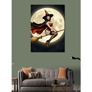 Kanvas Tablo Uçan Cadı 70x100 cm