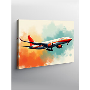 Kanvas Tablo Uçan Yolcu Uçağı 50x70 cm